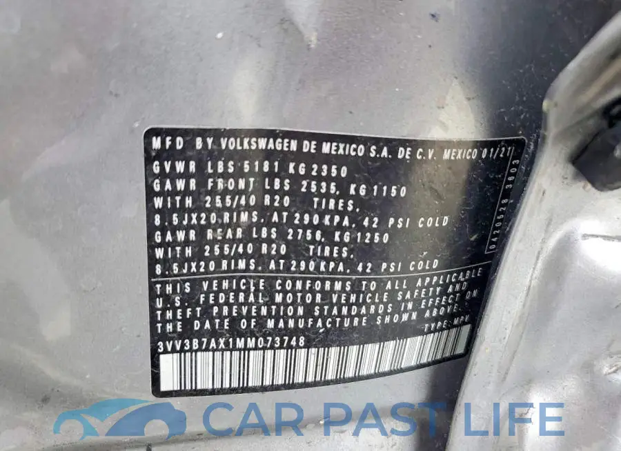 3VV3B7AX1MM073748# 14