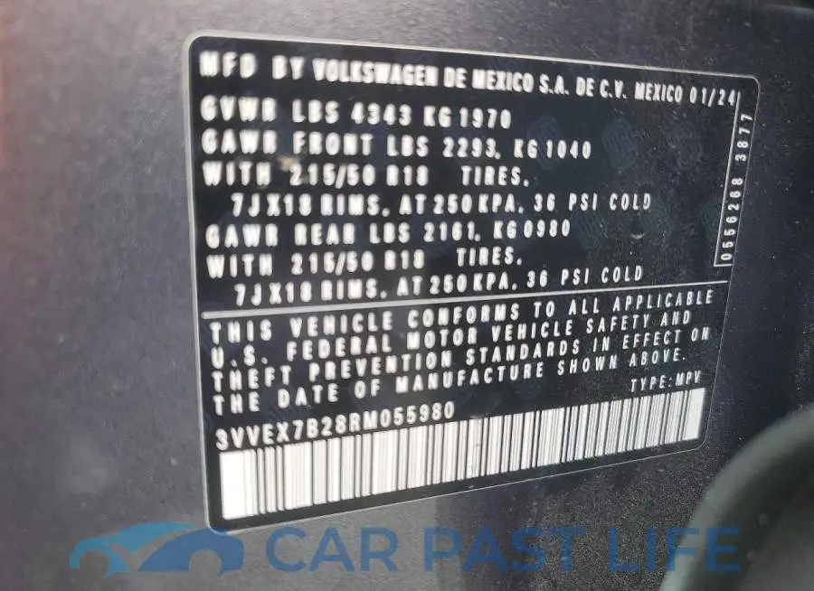 3VVEX7B28RM055980# 13