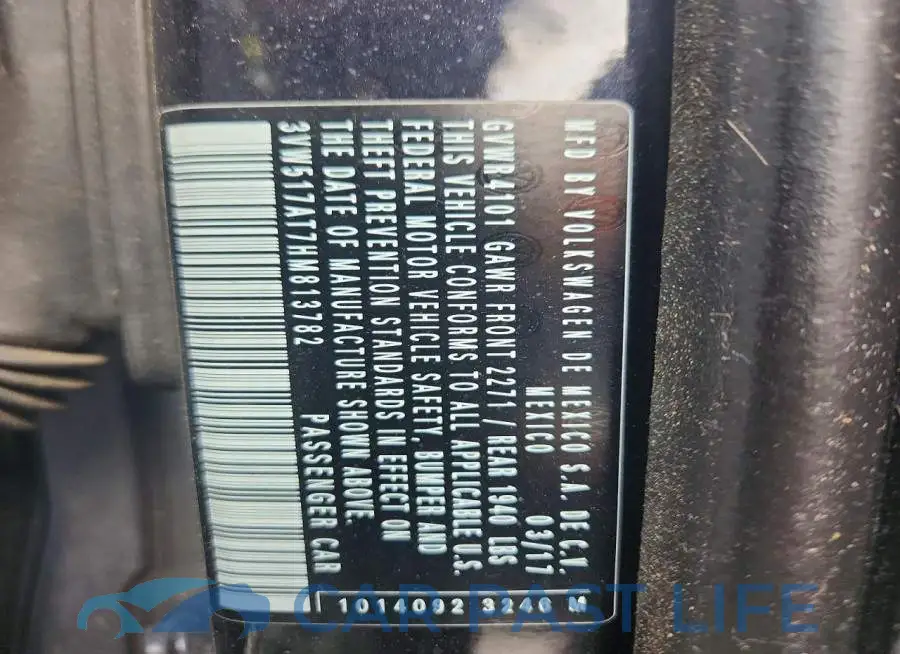 3VW517AT7HM813782# 13