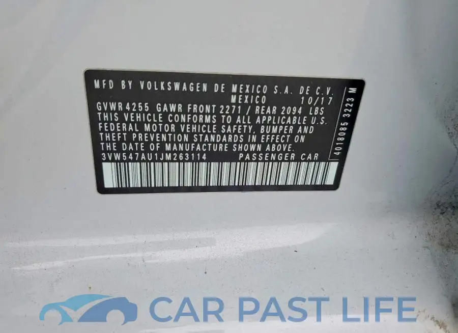 3VW547AU1JM263114# 12