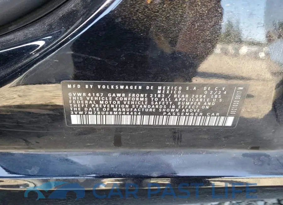 3VW7M7BU0RM044454# 12