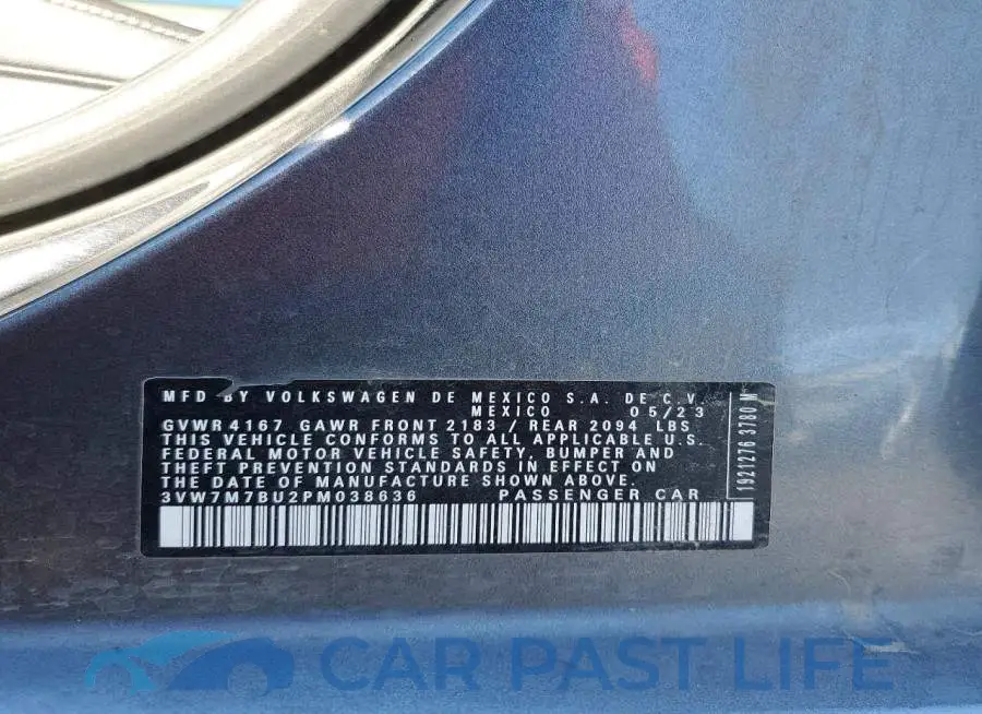 3VW7M7BU2PM038636# 13