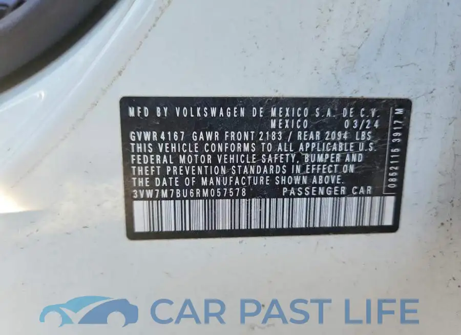 3VW7M7BU6RM057578# 12