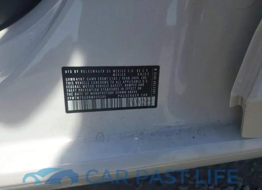 3VW7M7BU8NM033390# 12