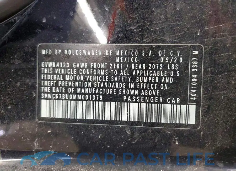 3VWC57BU0MM001379# 12