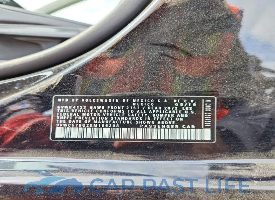 3VWC57BU2KM196298# 12