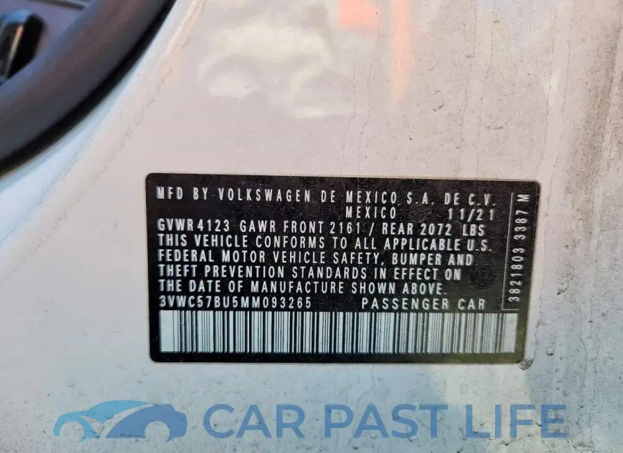 3VWC57BU5MM093265# 12
