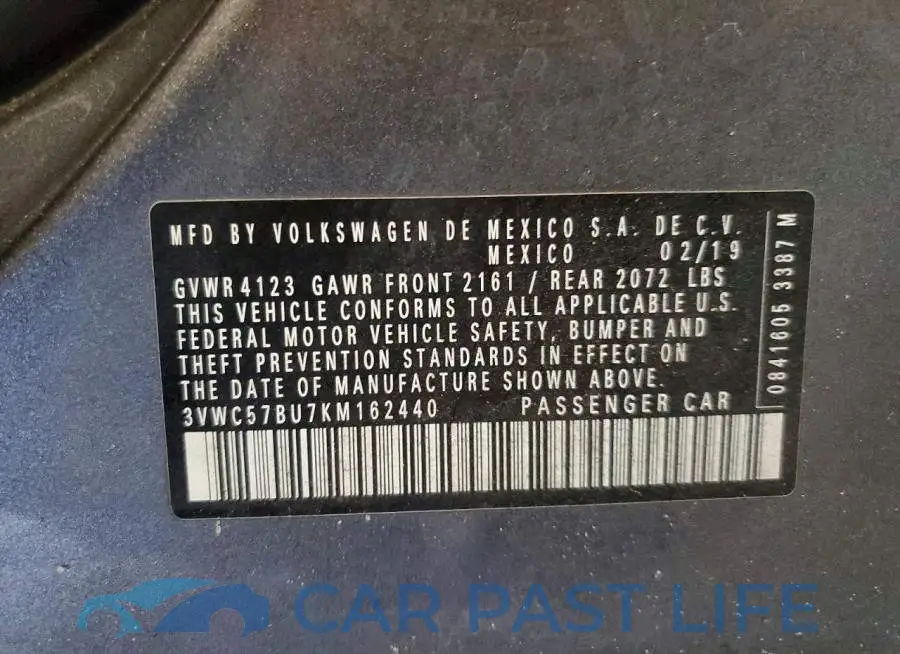 3VWC57BU7KM162440# 13