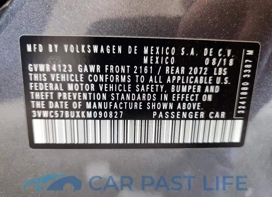 3VWC57BUXKM090827# 12