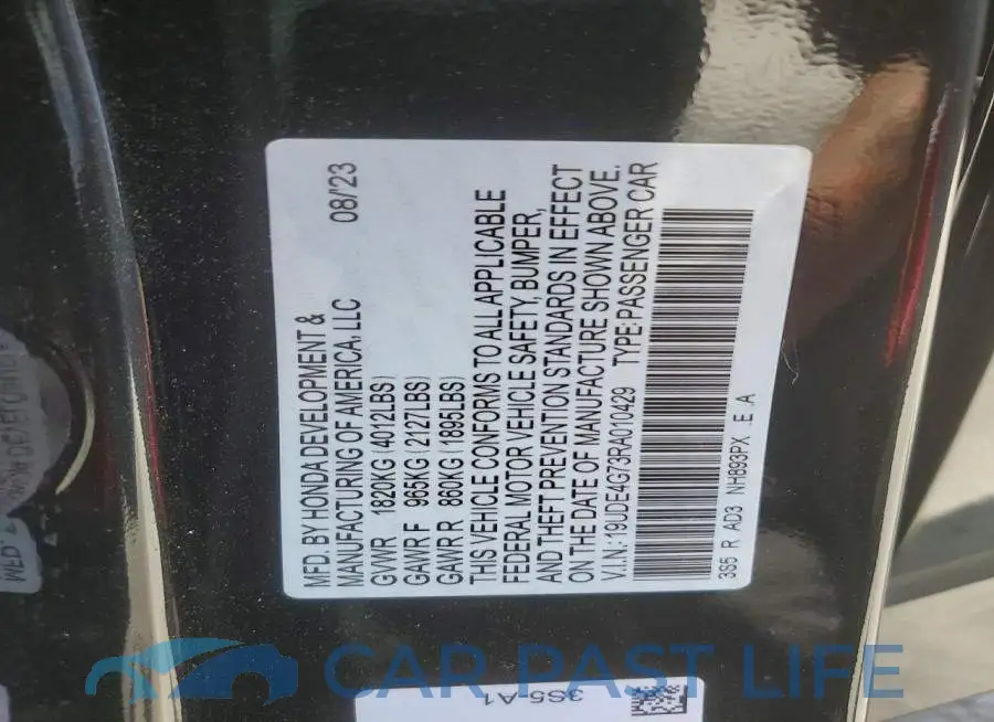 19UDE4G73RA010429# 13