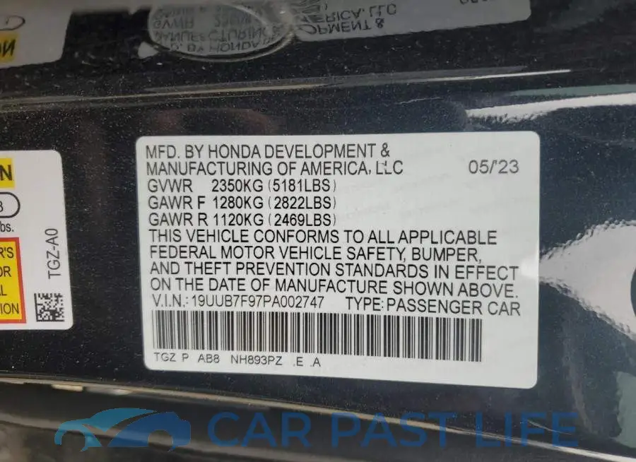 19UUB7F97PA002747# 13