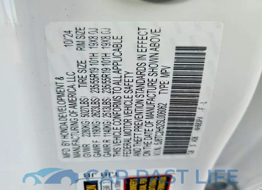 5J8TC2H52SL006062# 12