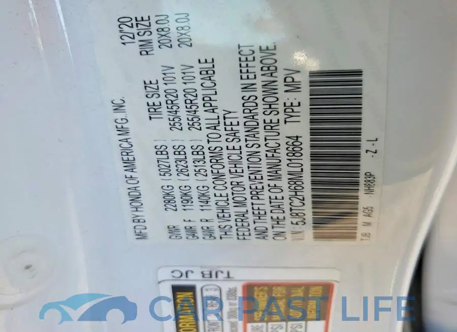 5J8TC2H68ML018664# 12