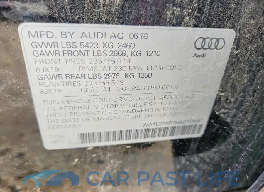WA1L2AFP7HA013460# 12