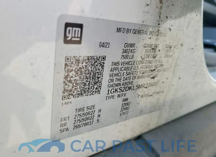 1GKS2DKL5MR336007# 14