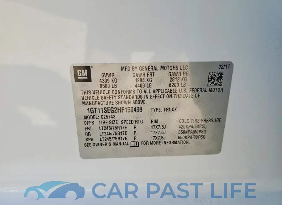 1GT11SEG2HF159498# 12