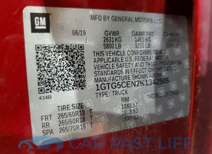 1GTG5CEN2K1342505# 12