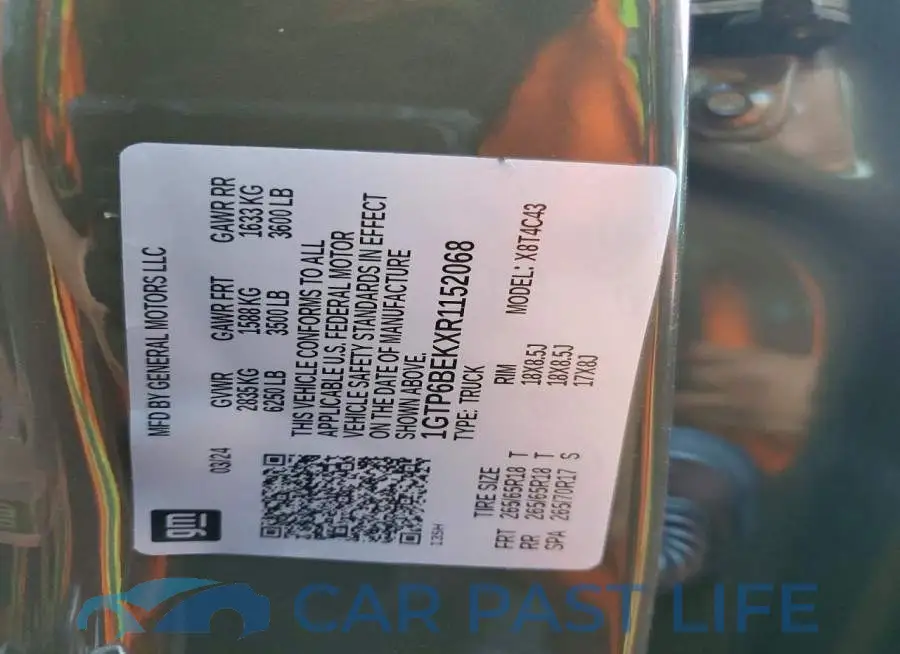 1GTP6BEKXR1152068# 12