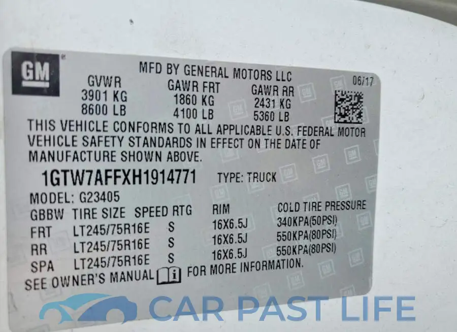 1GTW7AFFXH1914771# 13