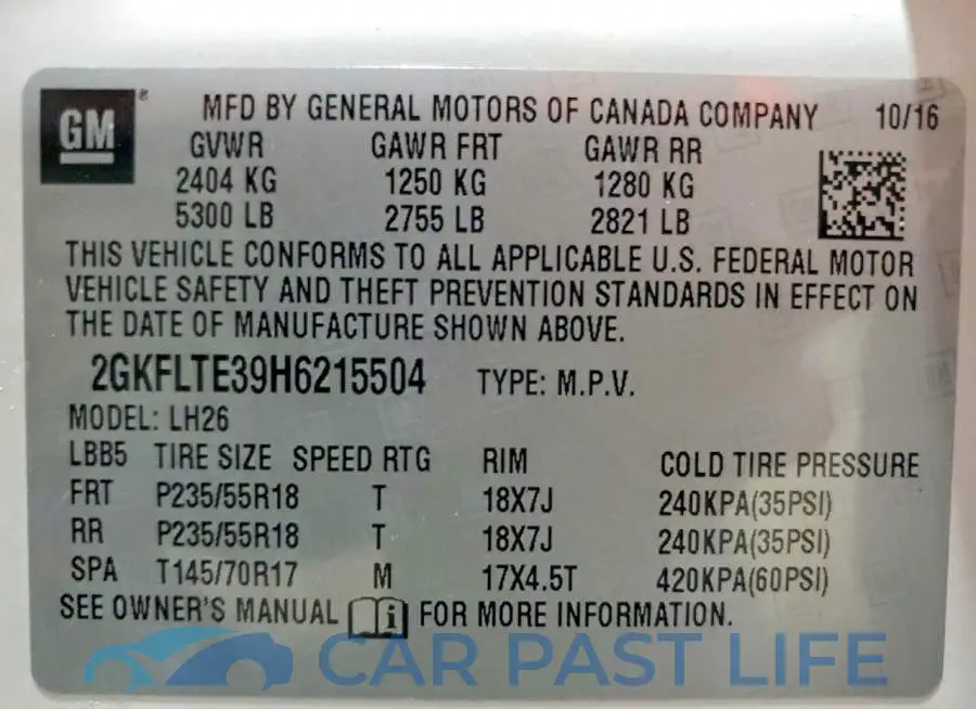 2GKFLTE39H6215504# 14