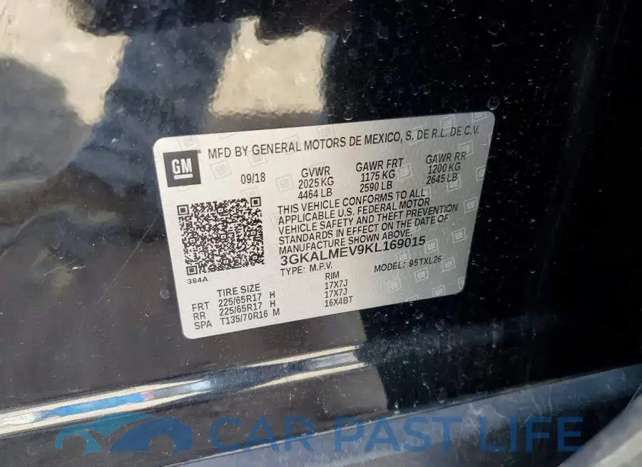 3GKALMEV9KL169015# 12