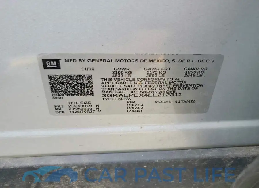 3GKALPEX4LL212311# 13