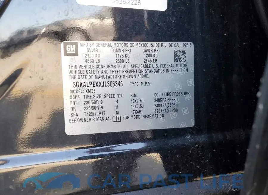 3GKALPEXXJL305346# 13