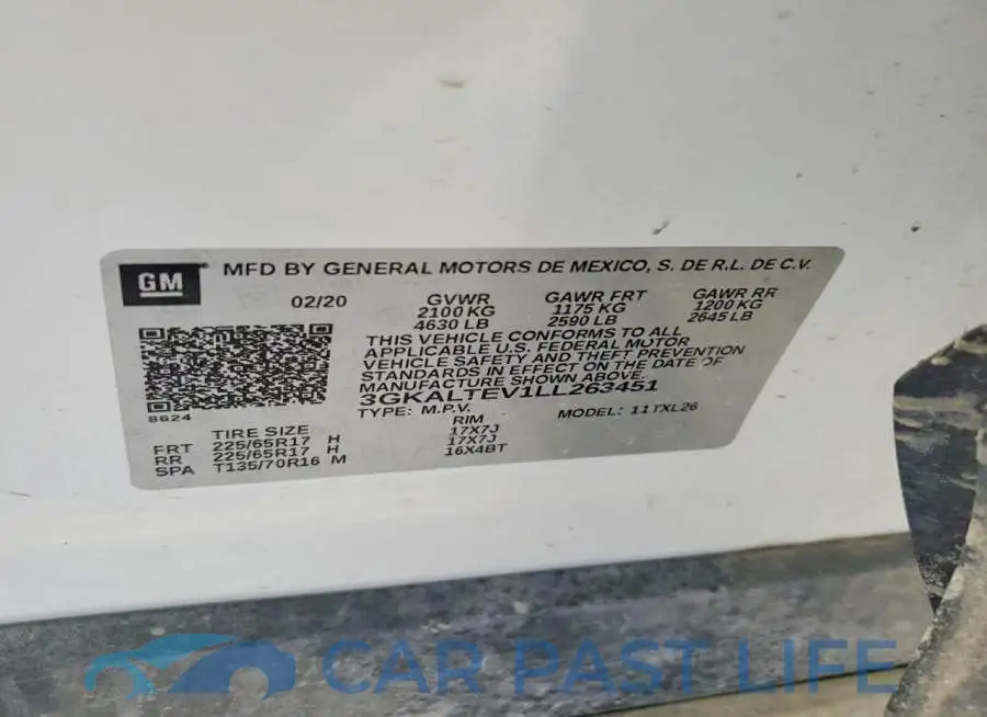 3GKALTEV1LL263451# 13