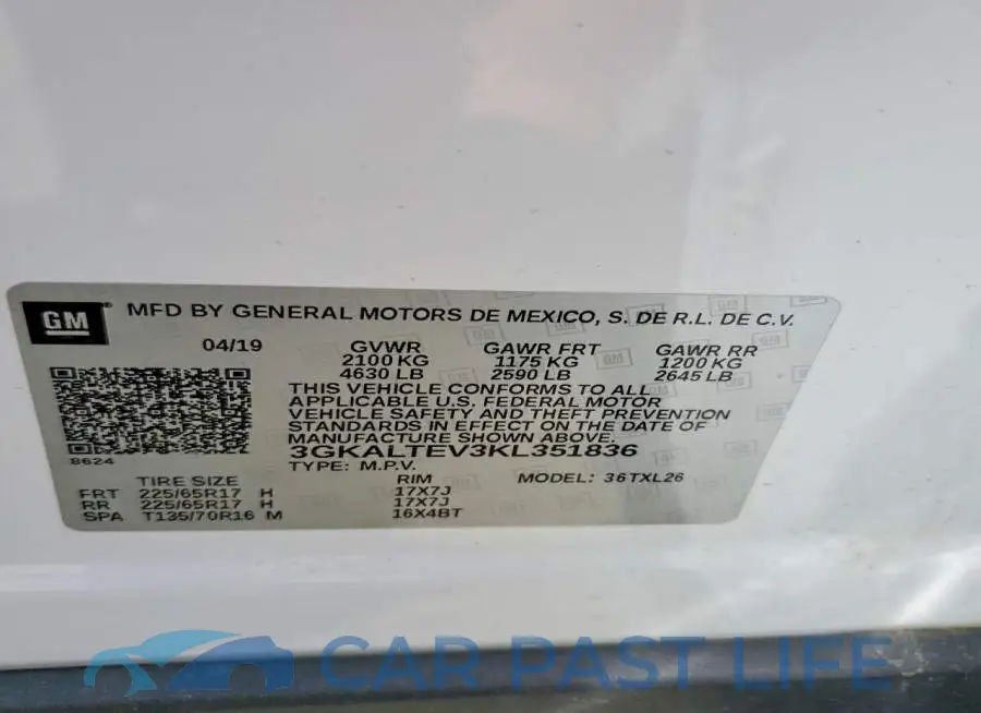 3GKALTEV3KL351836# 14