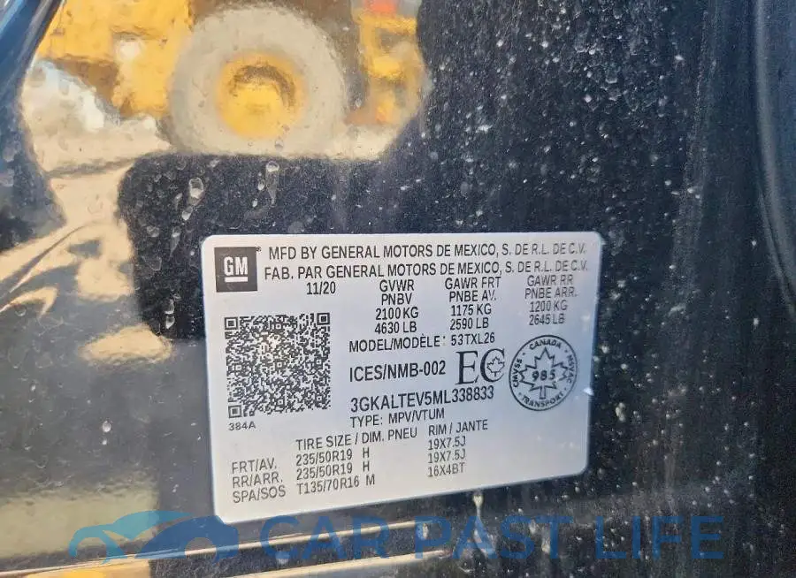 3GKALTEV5ML338833# 12