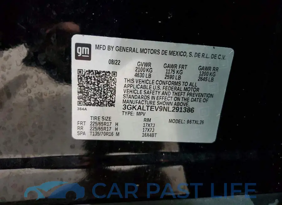 3GKALTEV9NL291386# 14
