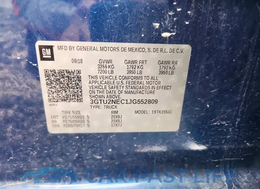 3GTU2NEC1JG552809# 12