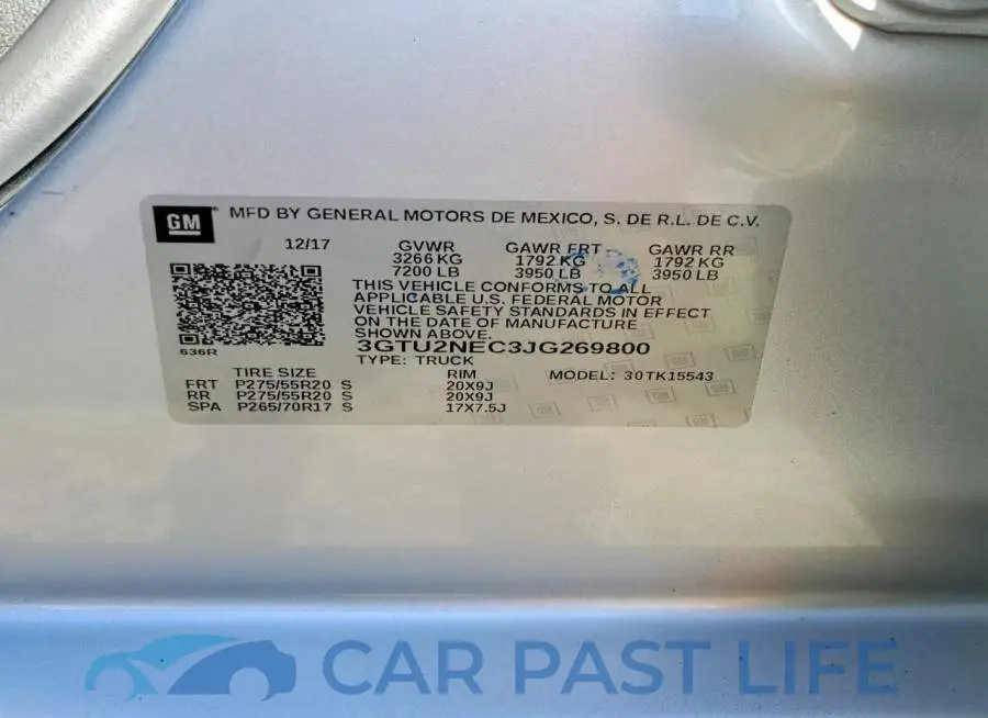 3GTU2NEC3JG269800# 12