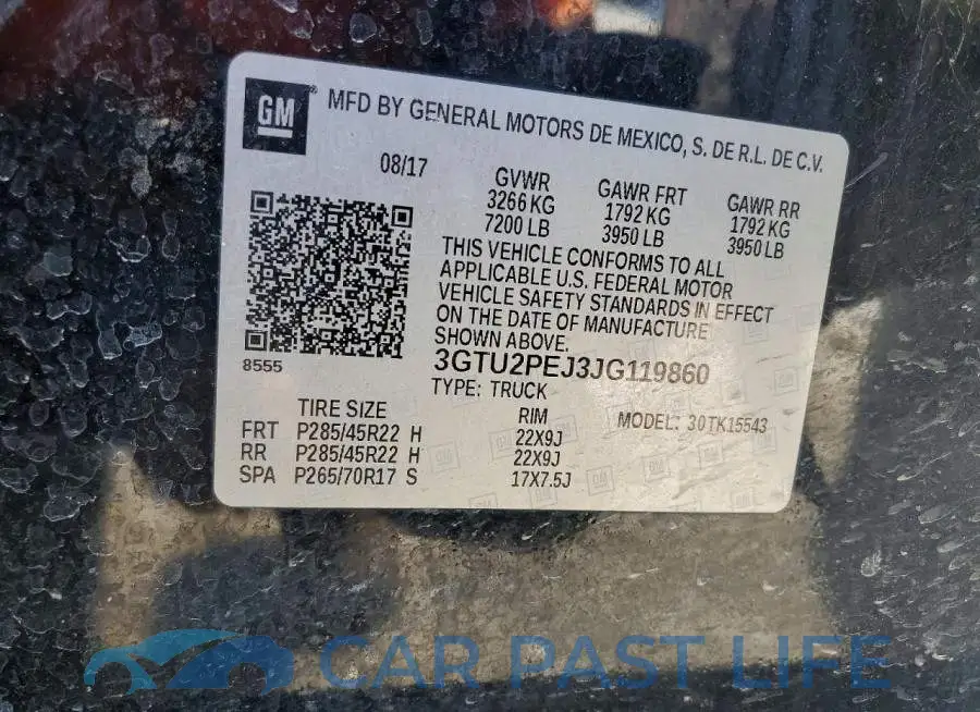 3GTU2PEJ3JG119860# 12