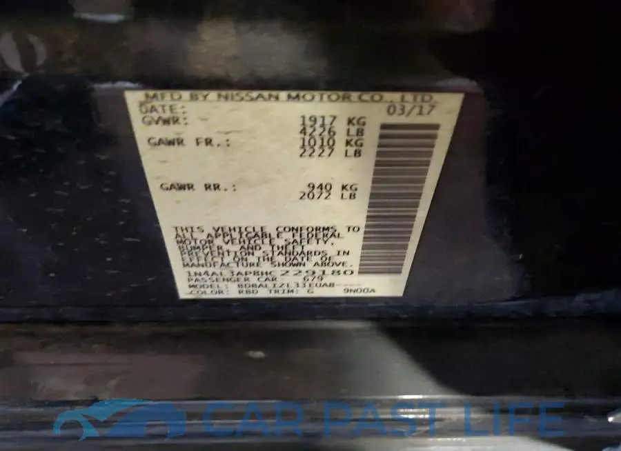 1N4AL3AP8HC229180# 13