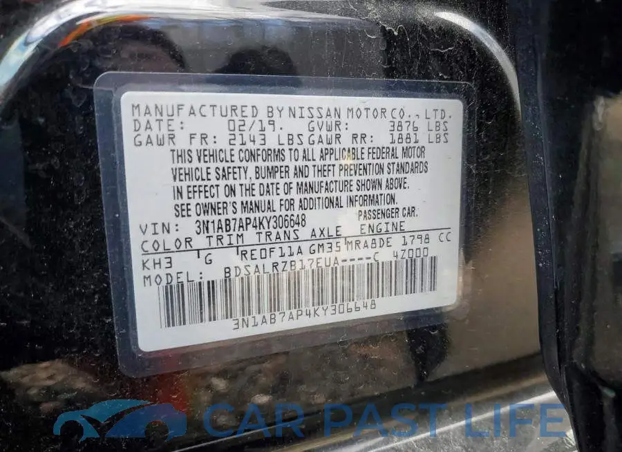 3N1AB7AP4KY306648# 12