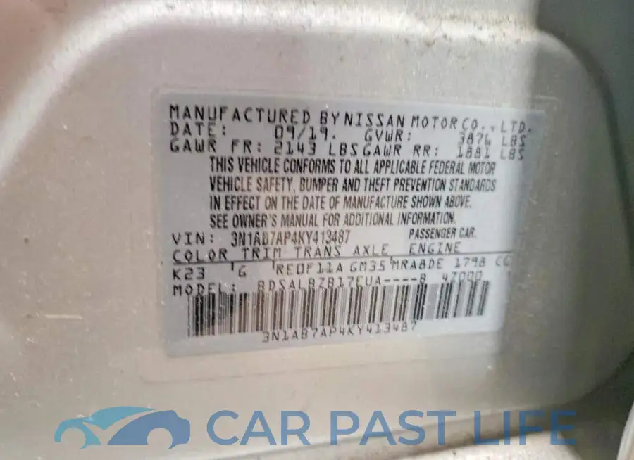 3N1AB7AP4KY413487# 12