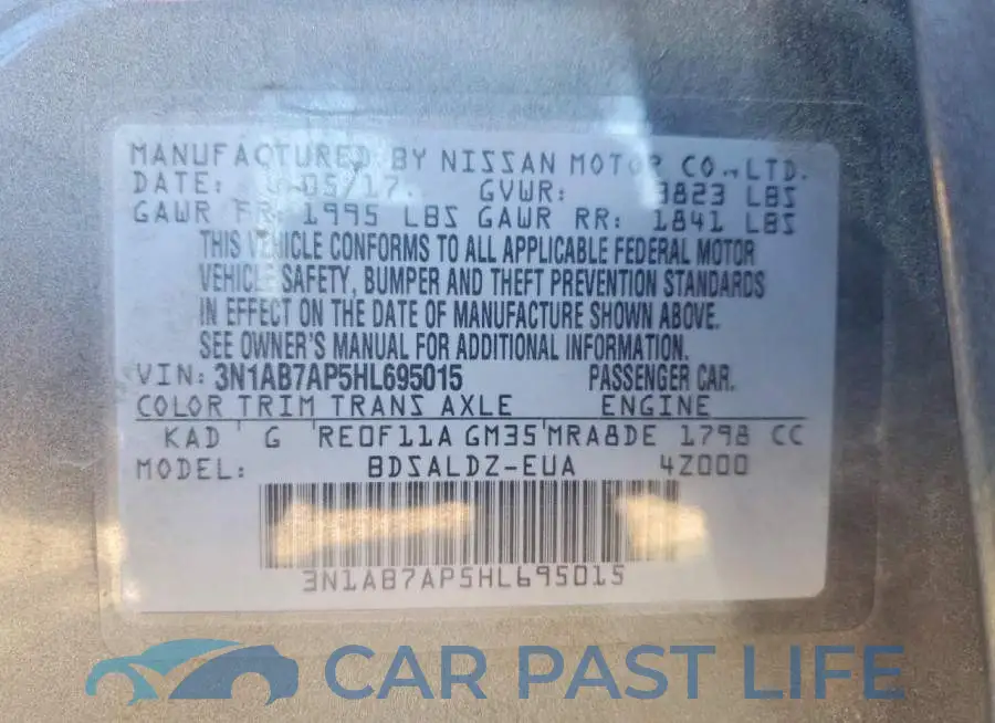 3N1AB7AP5HL695015# 12
