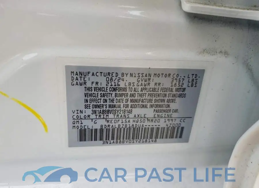 3N1AB8BV0SY218148# 12