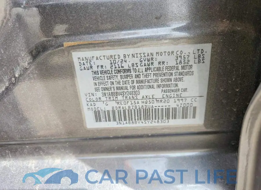 3N1AB8BV4SY248303# 13