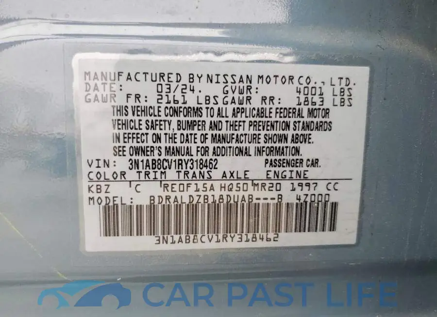 3N1AB8CV1RY318462# 12