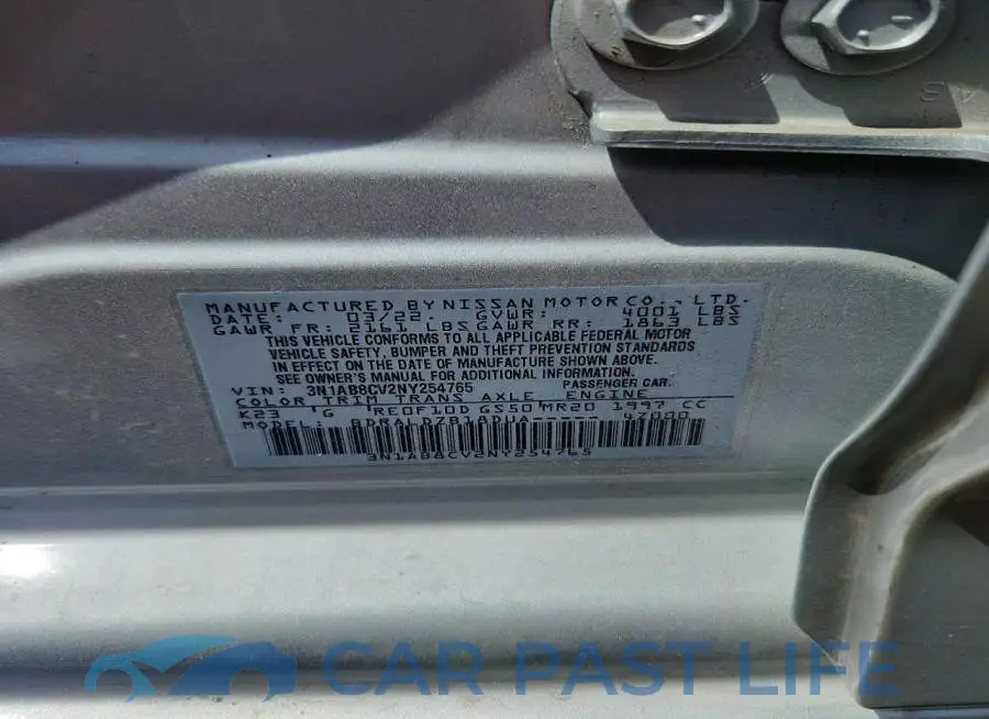 3N1AB8CV2NY254765# 12