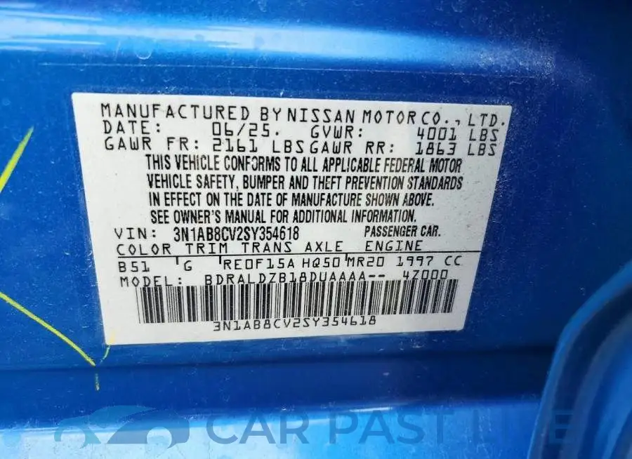 3N1AB8CV2SY354618# 12