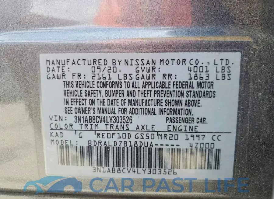 3N1AB8CV4LY303526# 12
