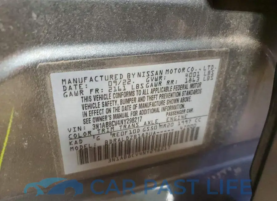 3N1AB8CV4NY298217# 12