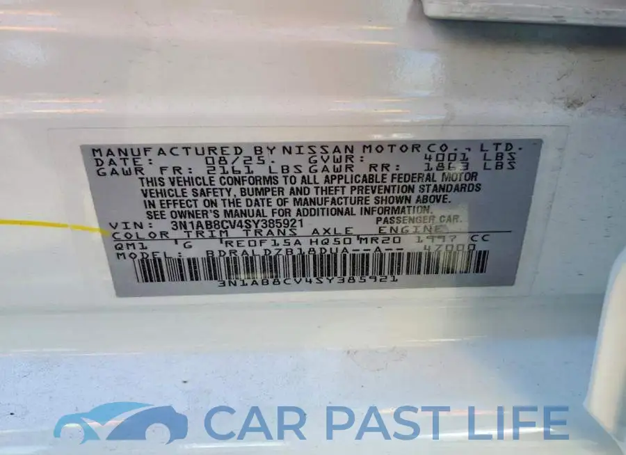 3N1AB8CV4SY385921# 12