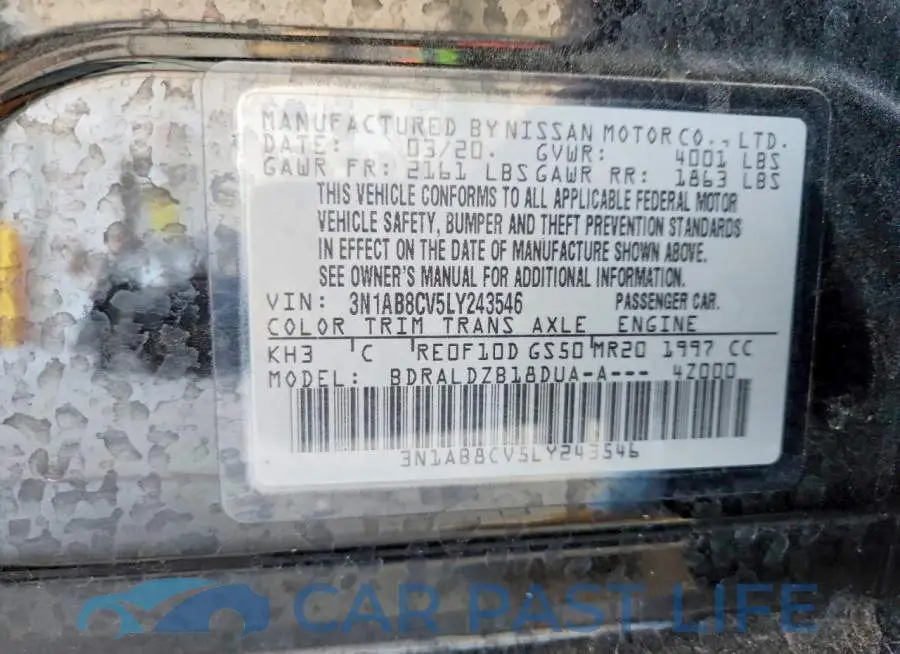 3N1AB8CV5LY243546# 12