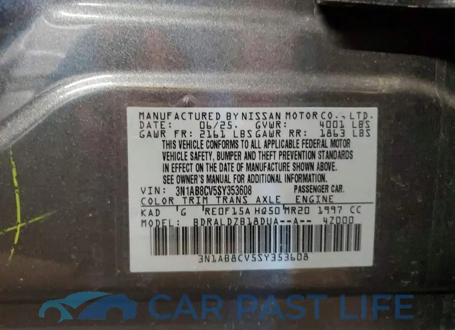 3N1AB8CV5SY353608# 12