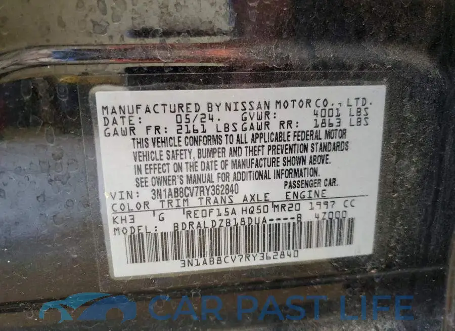 3N1AB8CV7RY362840# 13