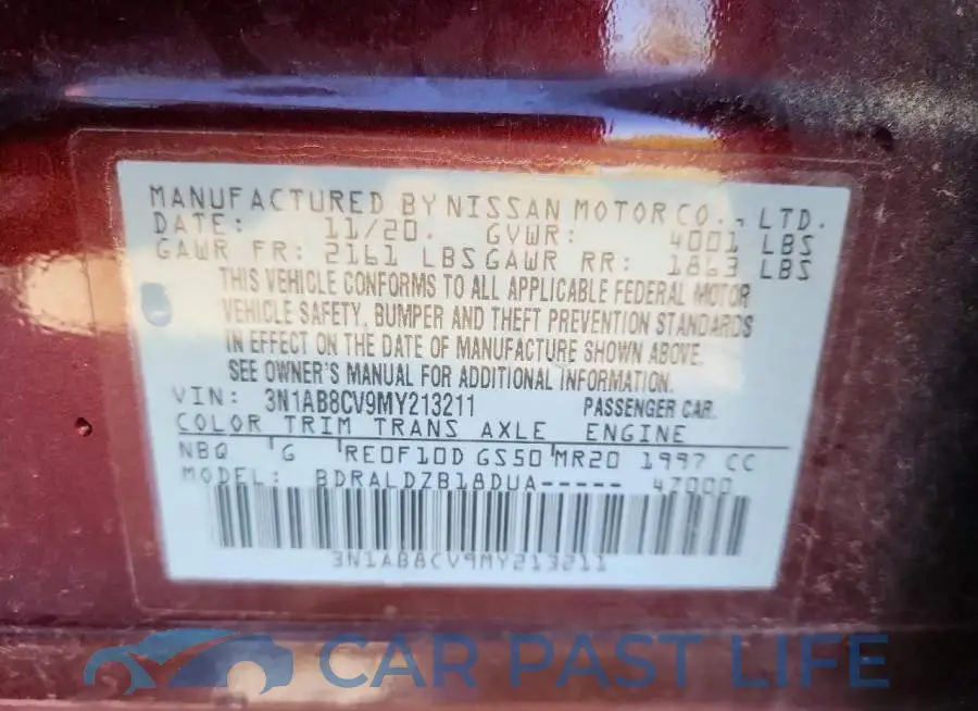 3N1AB8CV9MY213211# 12